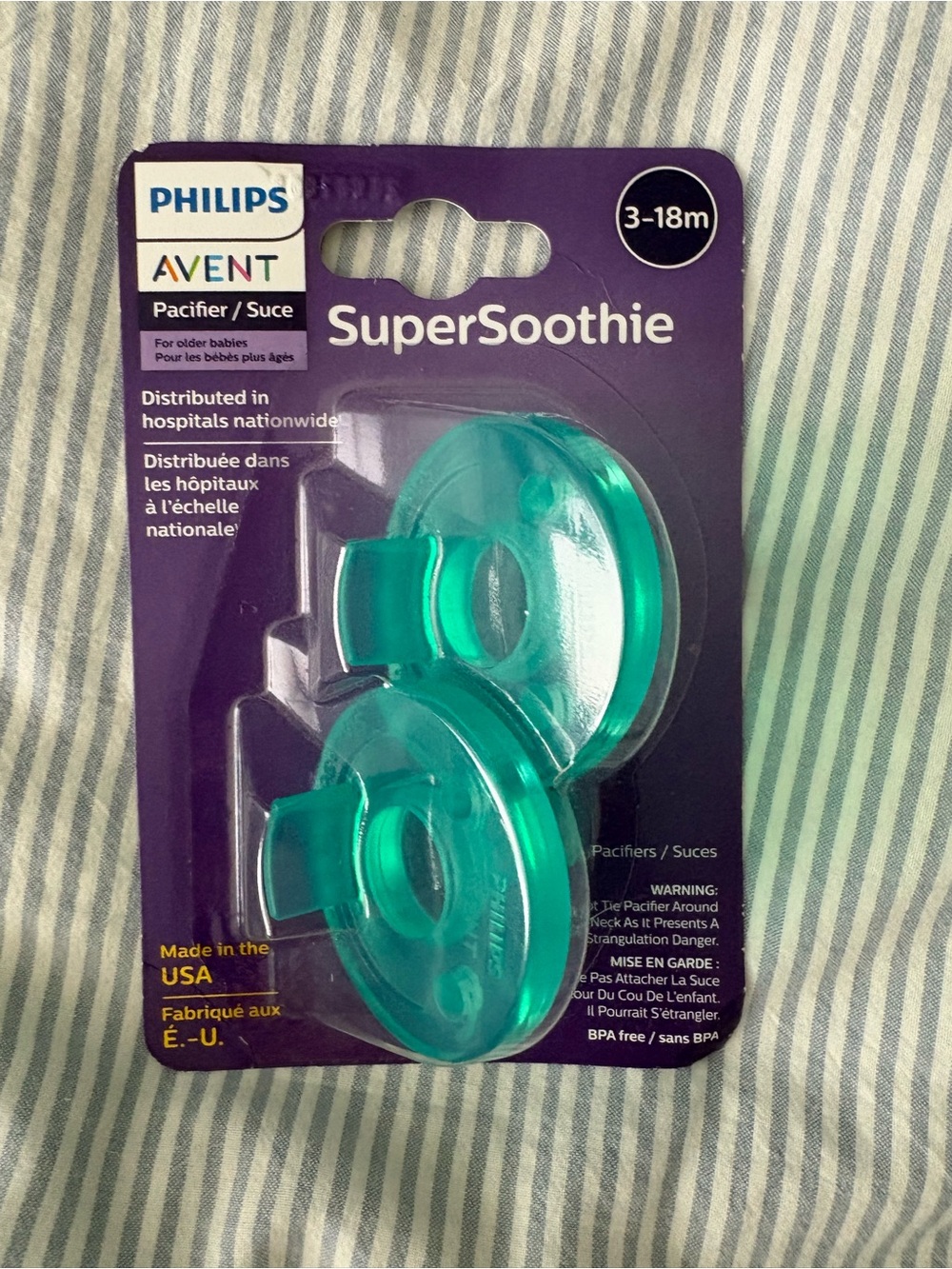 Philips Avent SuperSoothie Pacifiers in Teal (3-18m)